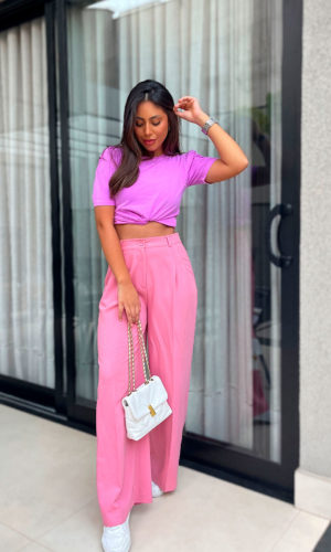 T-Shirt Manga Princesa - Lavanda Neon