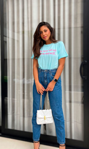 T-Shirt Myself - Azul Tiffany